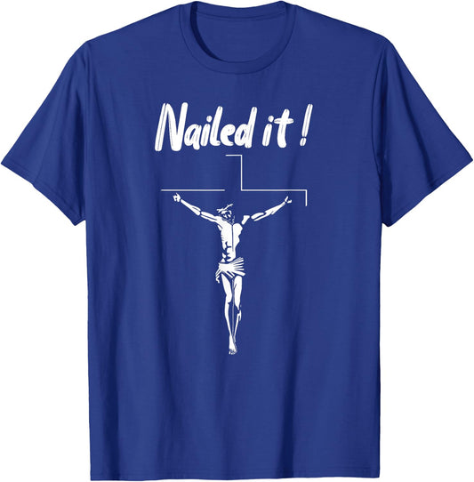 Jesus Nailed It Atheist Punk Goth T-Shirt - T-Shirt | Royal