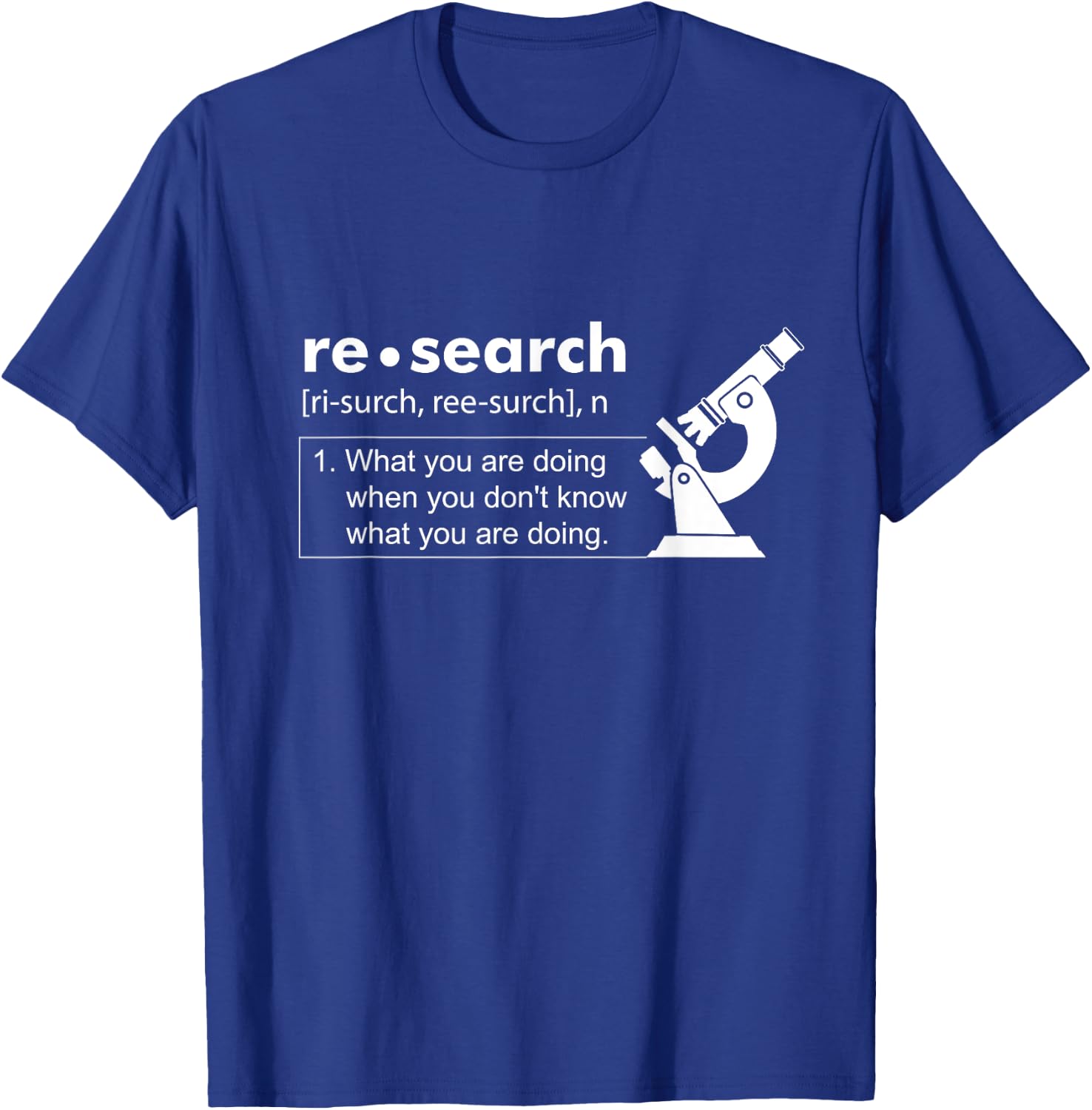 Definition of Research Biology Scientist Natural Science T-Shirt - T-Shirt | Royal