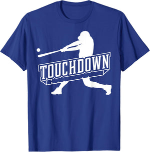 Funny Joke Baseball Touchdown Joke Gift Design T-Shirt - T-Shirt | Royal
