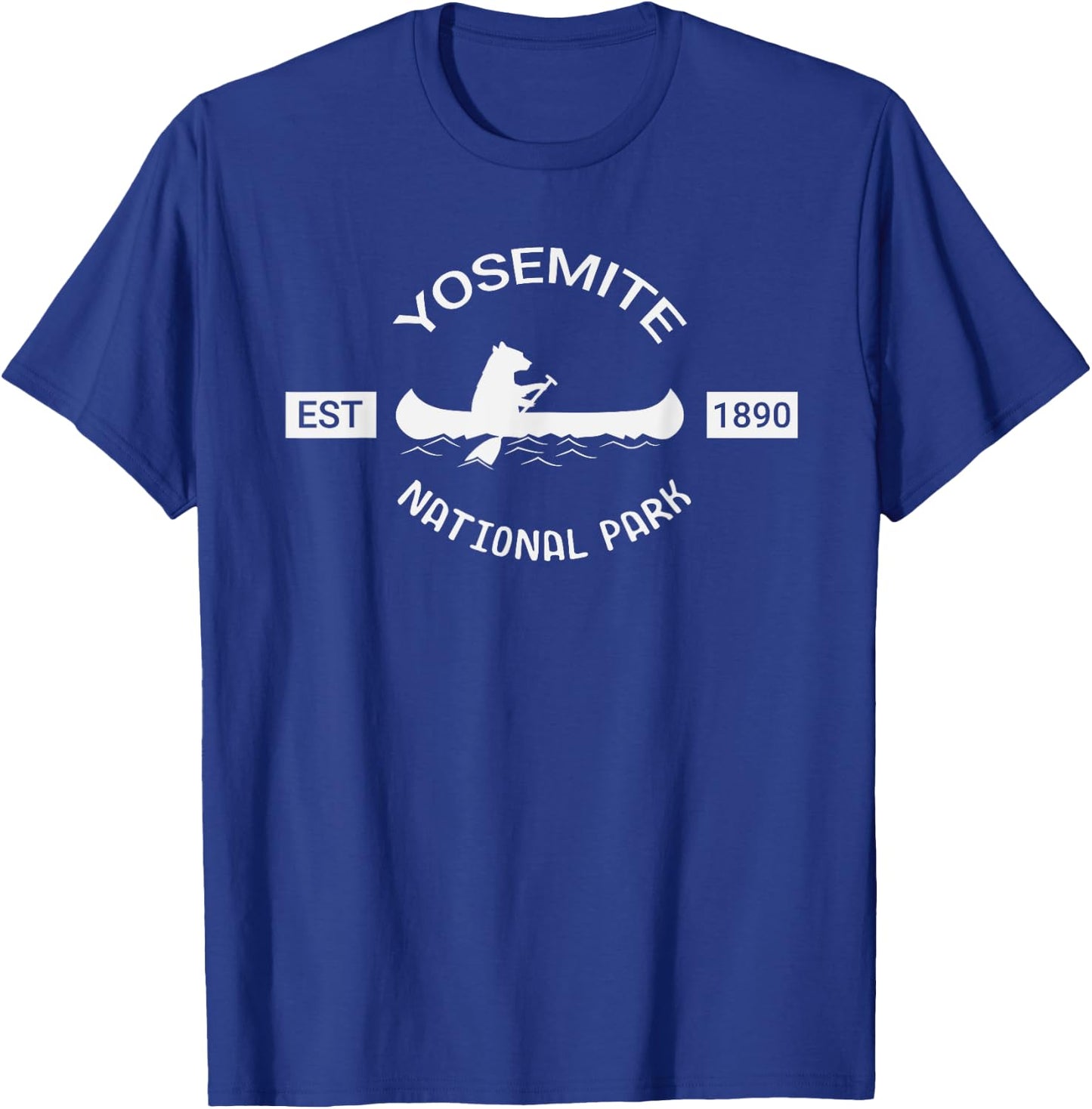 California Bear Shirt Yosemite Bear Canoe National Park T-Shirt - T-Shirt | Royal