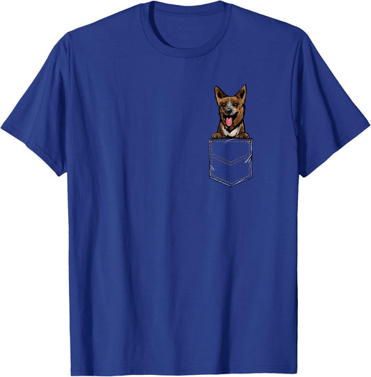 New Guinea Singing Dog Puppy for a Dog Owner Pet Pocket T-Shirt - T-Shirt | Royal