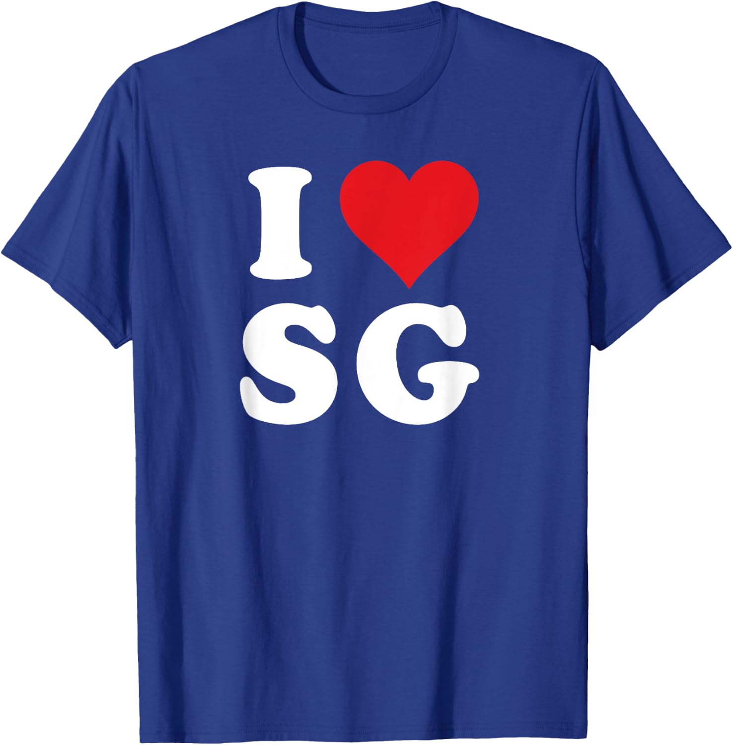 I Love SG Initials I Heart S.G. First Last Name S G T-Shirt - T-Shirt | Royal