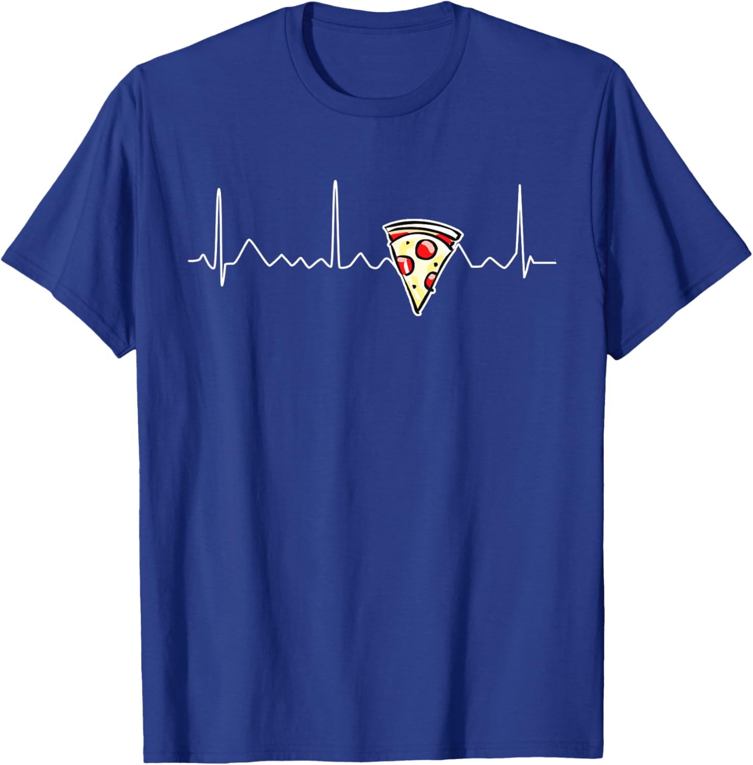 Funny Pizza Heartbeat - Funny Gift Pizza Lovers T-Shirt - T-Shirt | Royal