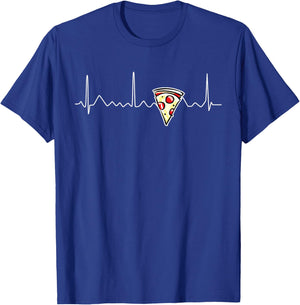 Funny Pizza Heartbeat - Funny Gift Pizza Lovers T-Shirt - T-Shirt | Royal