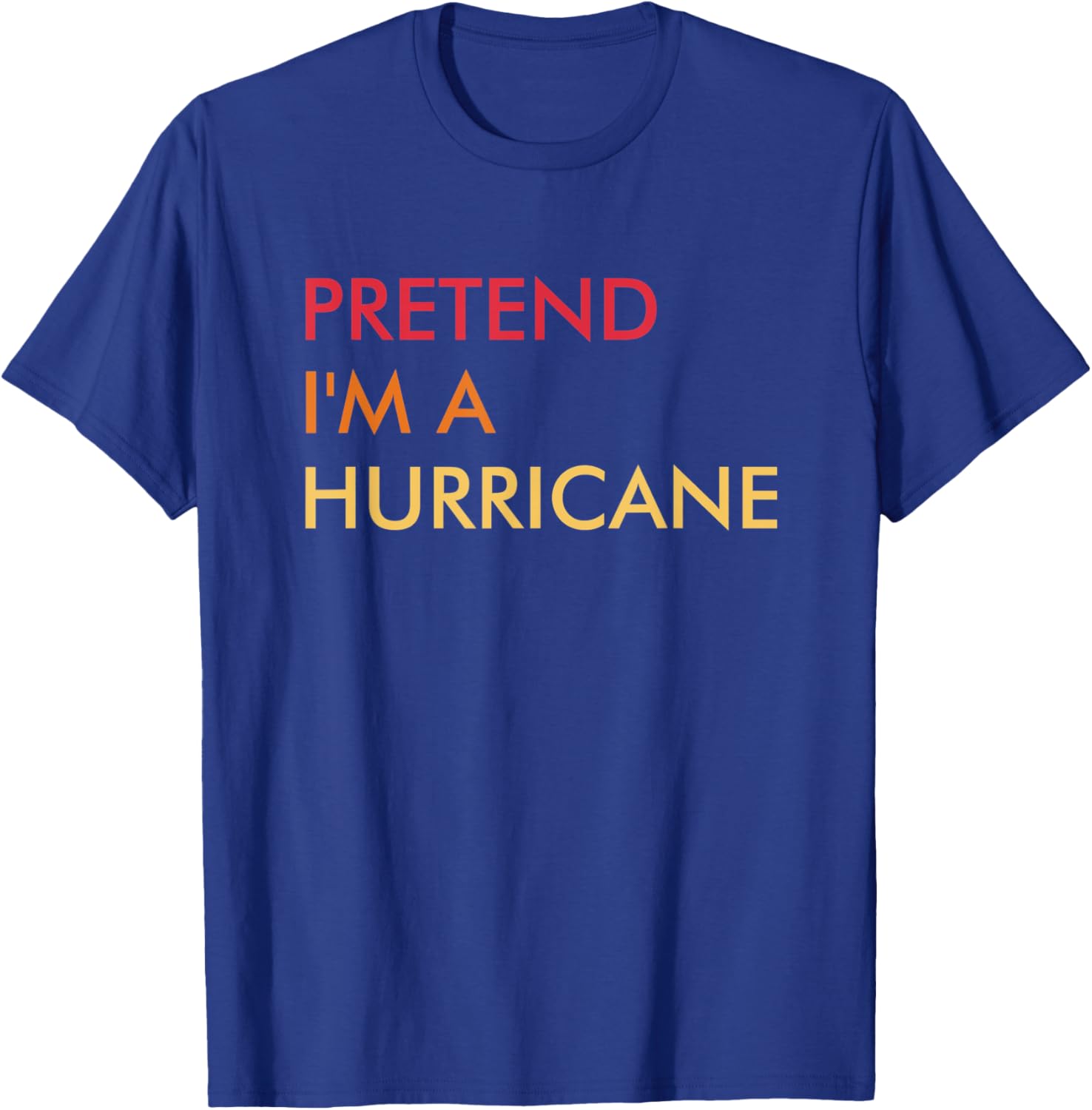 Pretend I'm A Hurricane Lazy Halloween Party Costume Vintage T-Shirt - T-Shirt | Royal