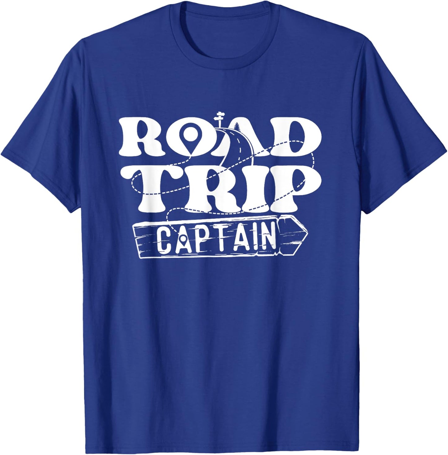 Road Trip Captain - Funny Travel Hiking Camping & Outdoors T-Shirt - T-Shirt | Royal