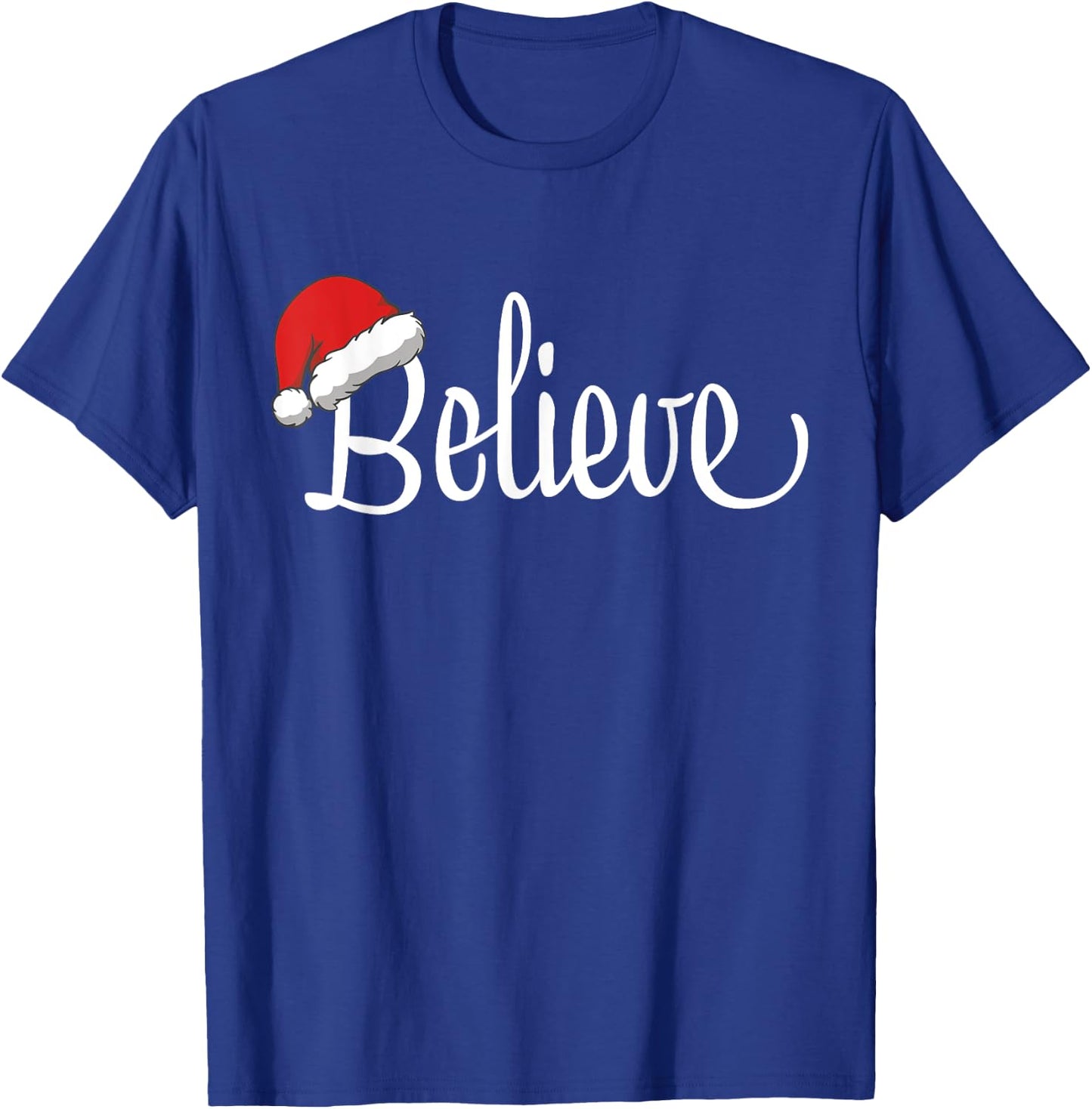 Christian Believe Christmas XMAS Pajama Men Women Kids Boys T-Shirt - T-Shirt | Royal