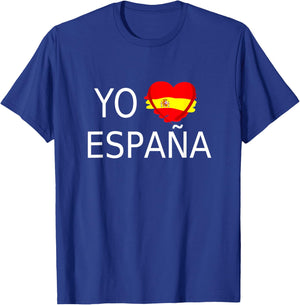 Spanish Flag Heart I Love Spain Yo Amo España T-Shirt - T-Shirt | Royal