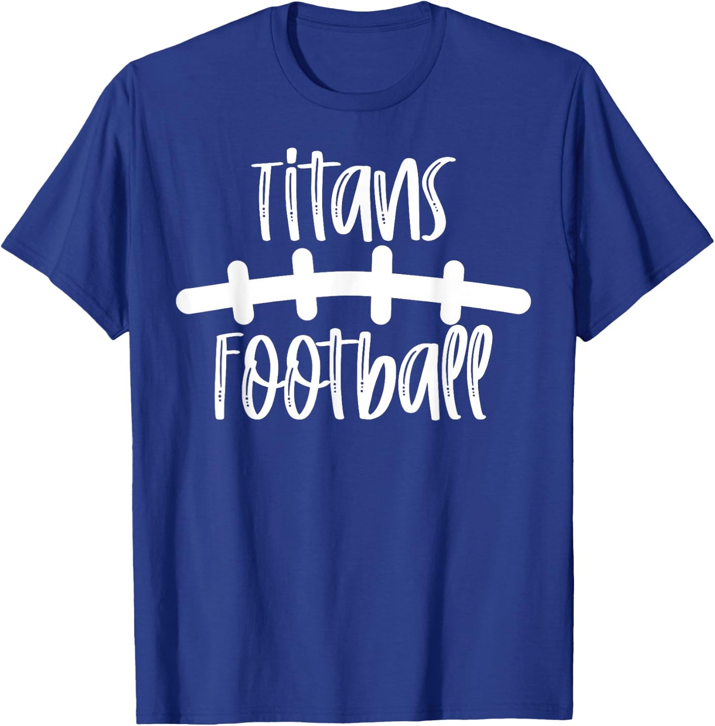 Titans Football School Spirit Team Mascot Game Night T-Shirt - T-Shirt | Royal