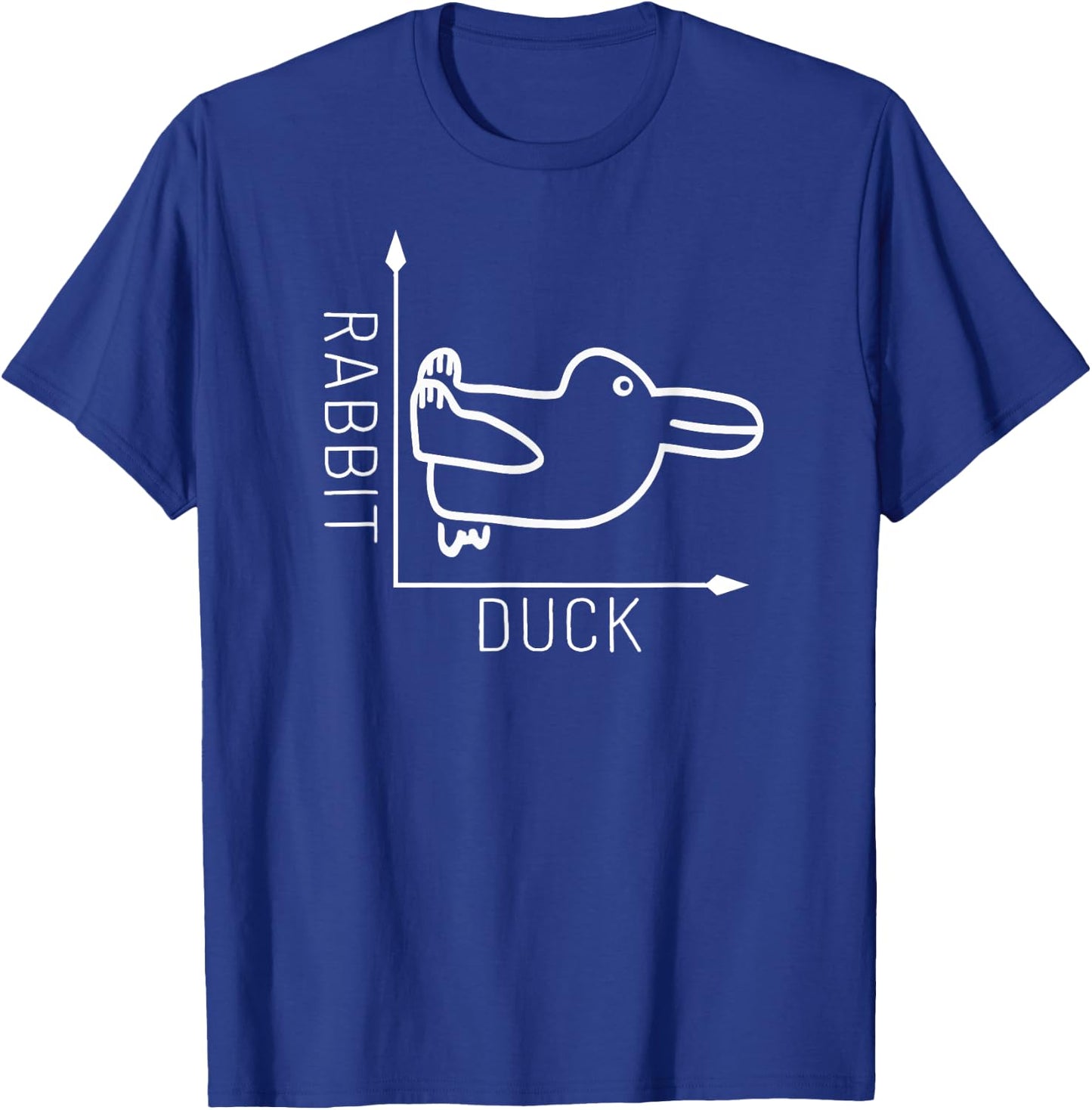 Rabbit Duck Illusion - Math Graph Drawing Philosophy T-Shirt - T-Shirt | Royal
