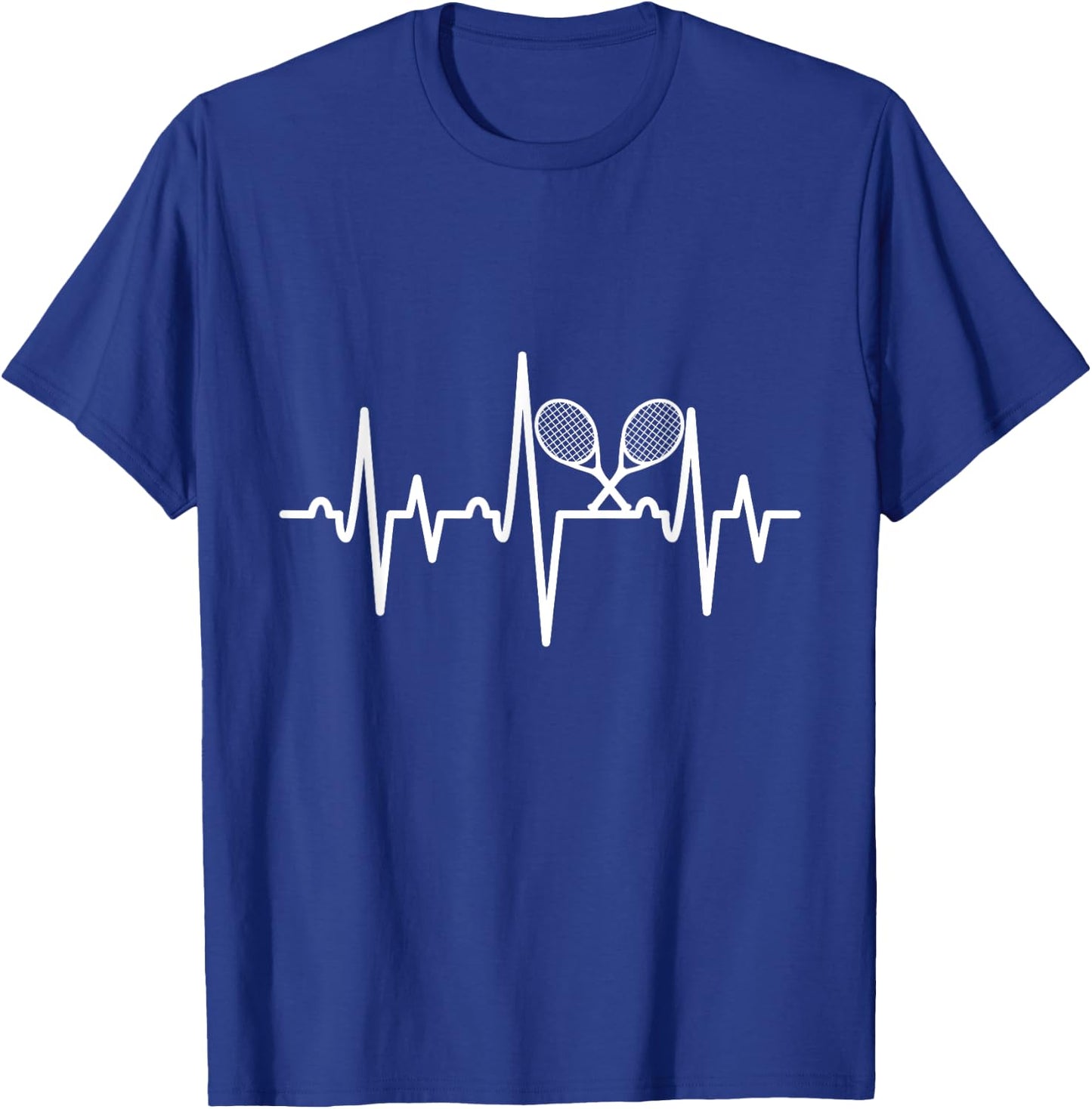 Tennis Heartbeat Tennis Racket Player T-Shirt - T-Shirt | Royal