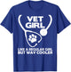 Funny Veterinary Technician Women Girls Female Vet Assistant T-Shirt - T-Shirt | Royal