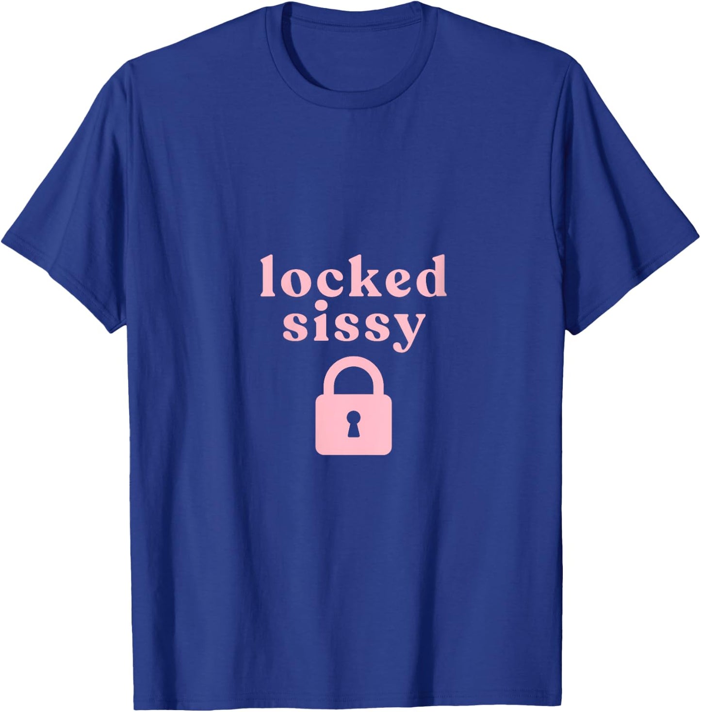 Pink Locked Sissy with chastity lock V-Neck T-Shirt - T-Shirt | Royal