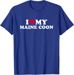 I love my maine coon cat T-Shirt - T-Shirt | Royal