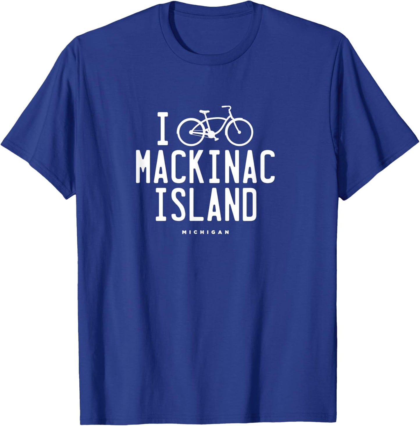 I Love Biking Mackinac Island Michigan T-Shirt - T-Shirt | Royal