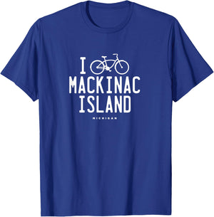 I Love Biking Mackinac Island Michigan T-Shirt - T-Shirt | Royal