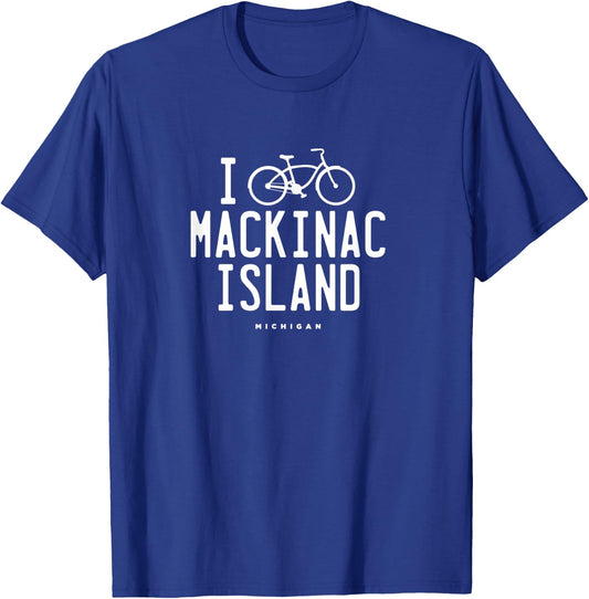I Love Biking Mackinac Island Michigan T-Shirt - T-Shirt | Royal