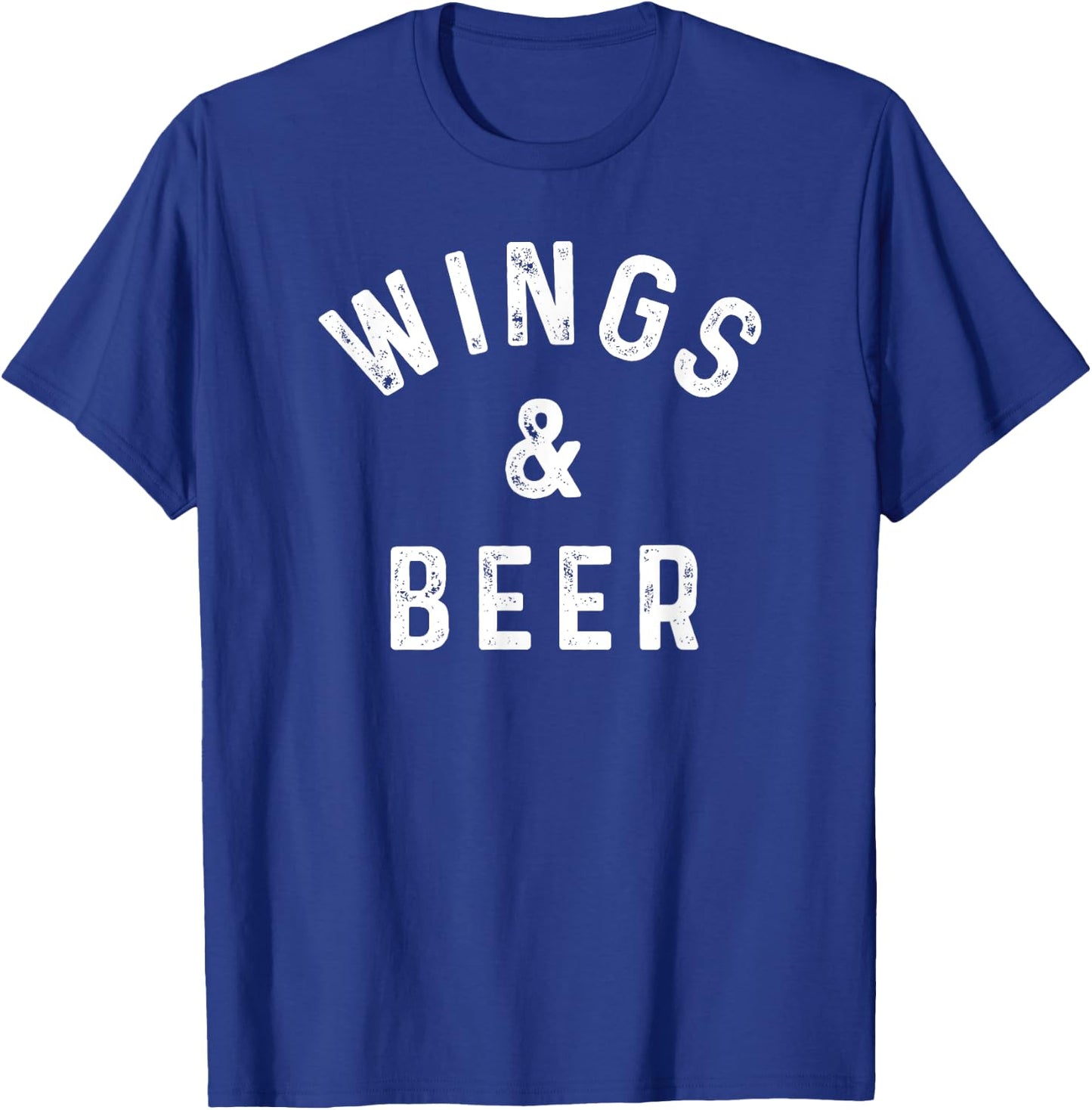 Wings & Beer Funny Buffalo Chicken and Beer Drinker T-Shirt - T-Shirt | Royal