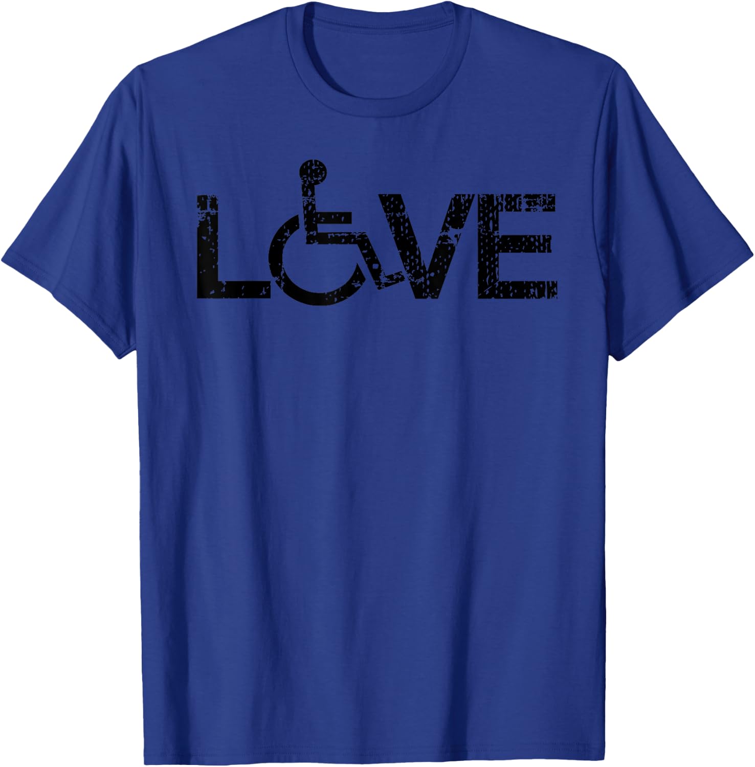 Love Wheel Chair Handicapped T-Shirt - T-Shirt | Royal