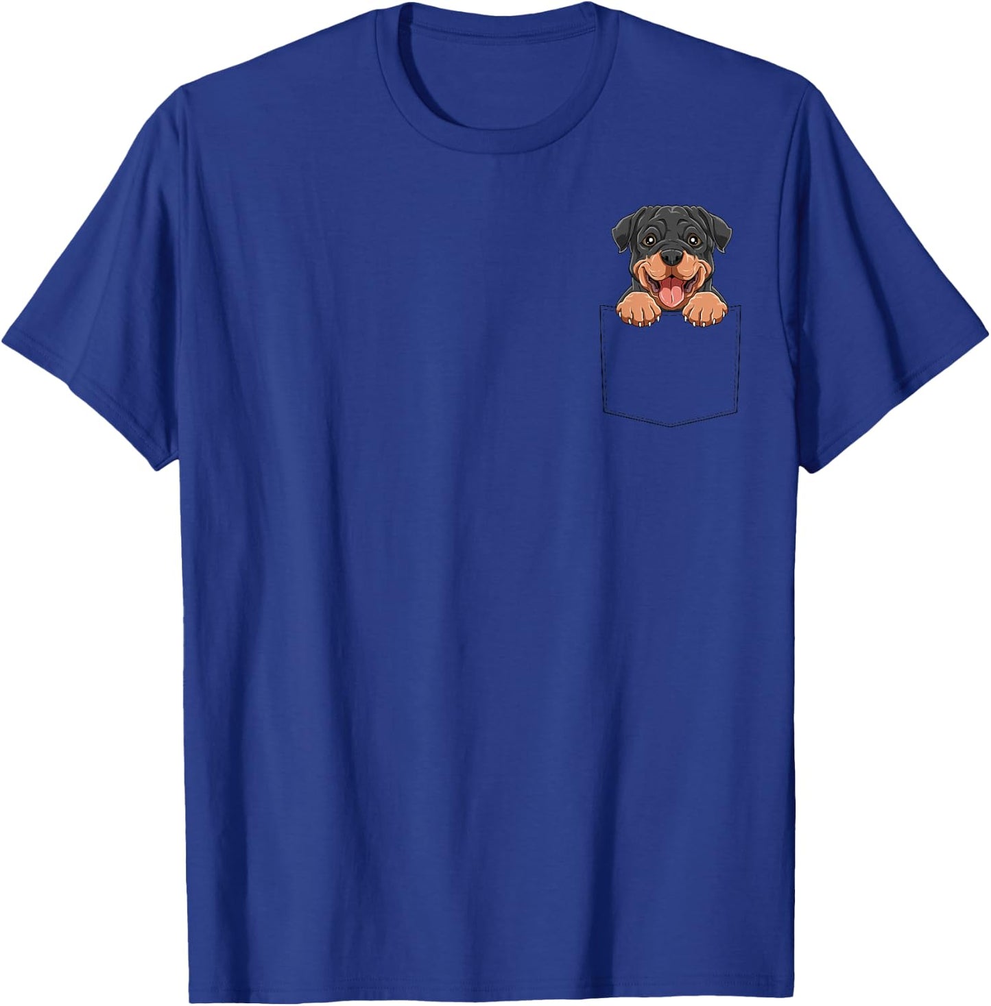 Rottweiler Pocket Rottweiler In Pocket Rottweiler Peeking T-Shirt - T-Shirt | Royal