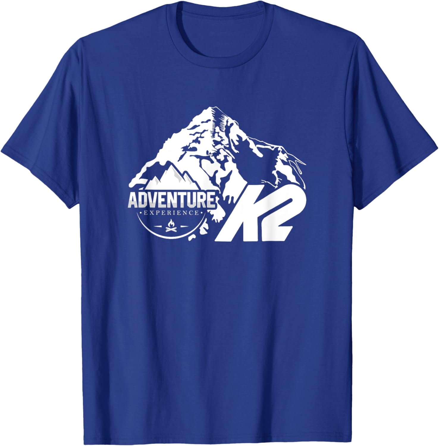 Campfire Adventure Mountain T-Shirt - T-Shirt | Royal
