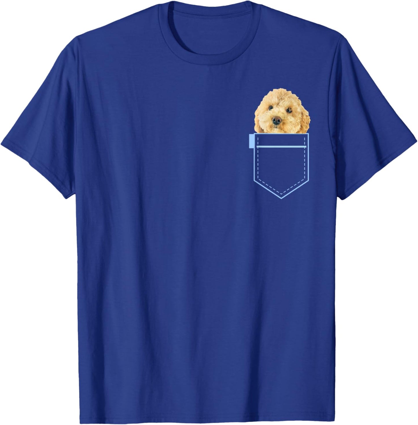 Poochon in pocket Puppy Dog Lover Cute Poodle cross gift T-Shirt - T-Shirt | Royal