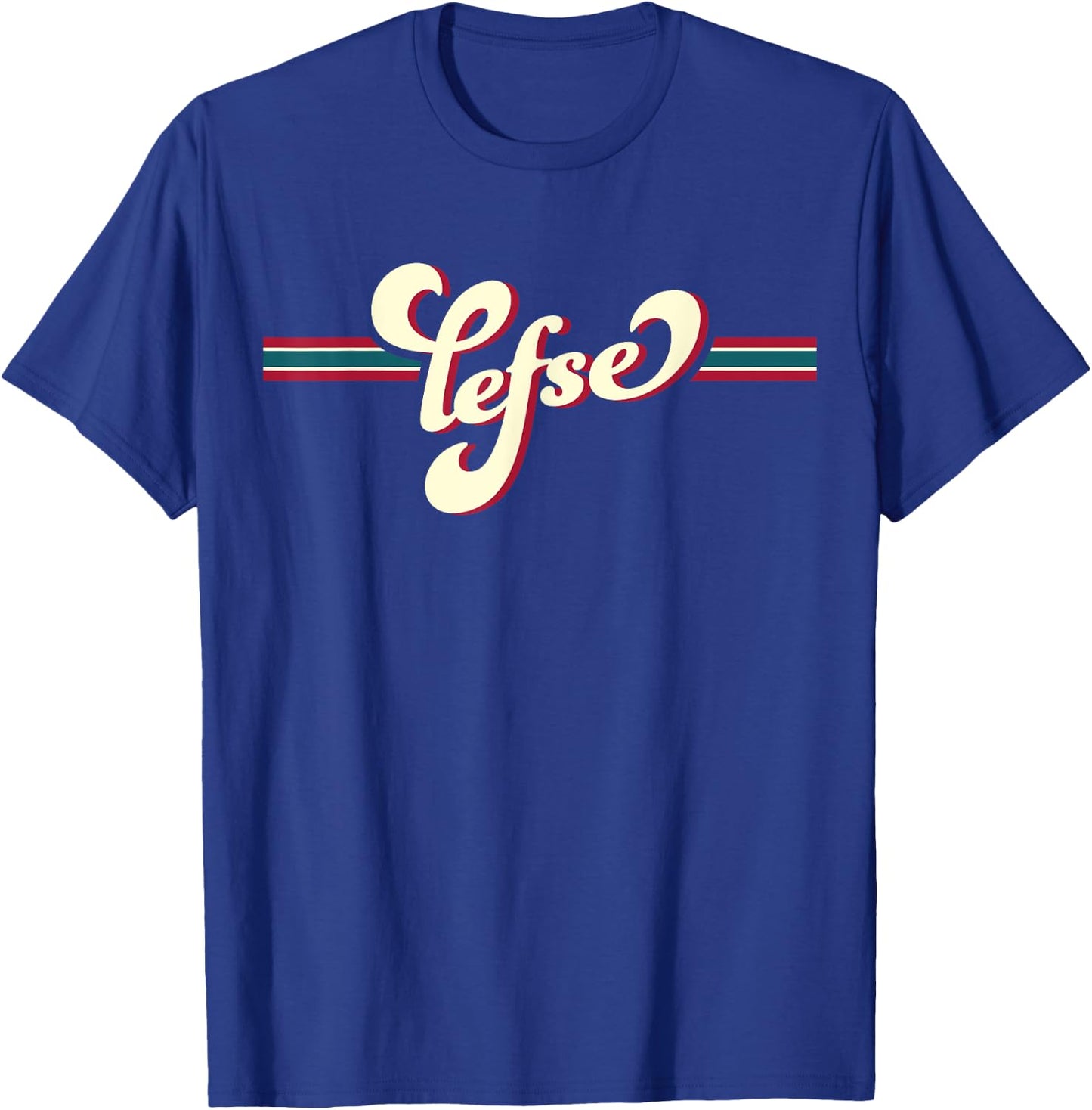 Lefse Norwegian Flag Vintage Stripes T-Shirt - T-Shirt | Royal