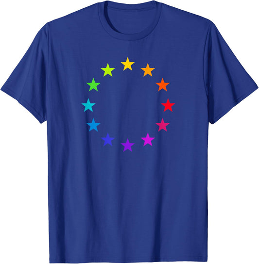 Europe symbol logo sign stars EU European Union flag banner T-Shirt - T-Shirt | Royal