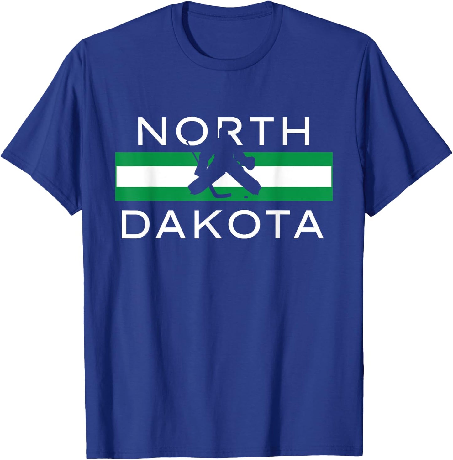 North Dakota Goalie Ice Hockey Player Coach Team State Gift T-Shirt - T-Shirt | Royal