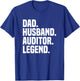 Dad Husband Auditor Legend Funny Certified Public Accountant T-Shirt - T-Shirt | Royal