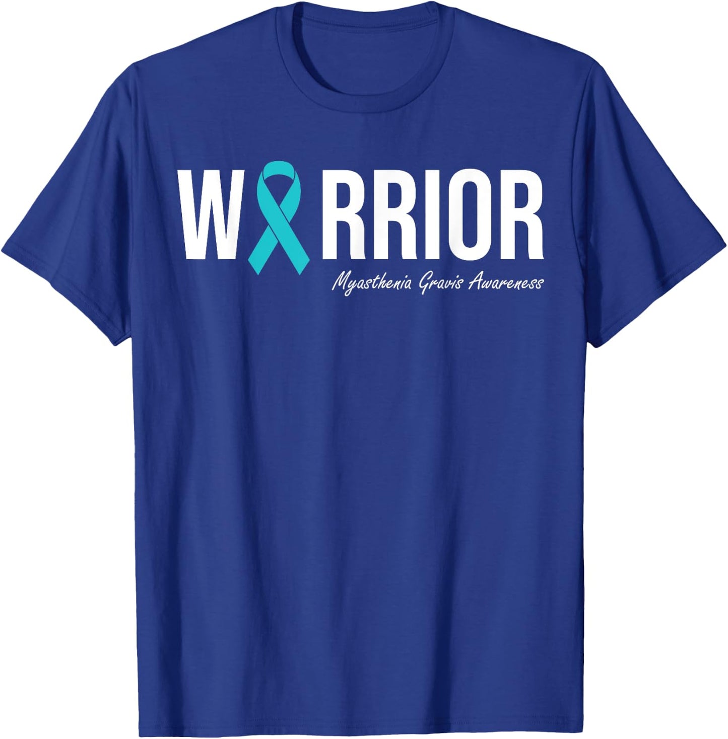 Myasthenia Gravis Awareness Teal Ribbon T-Shirt - T-Shirt | Royal