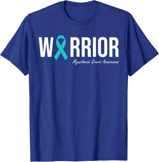 Myasthenia Gravis Awareness Teal Ribbon T-Shirt - T-Shirt | Royal