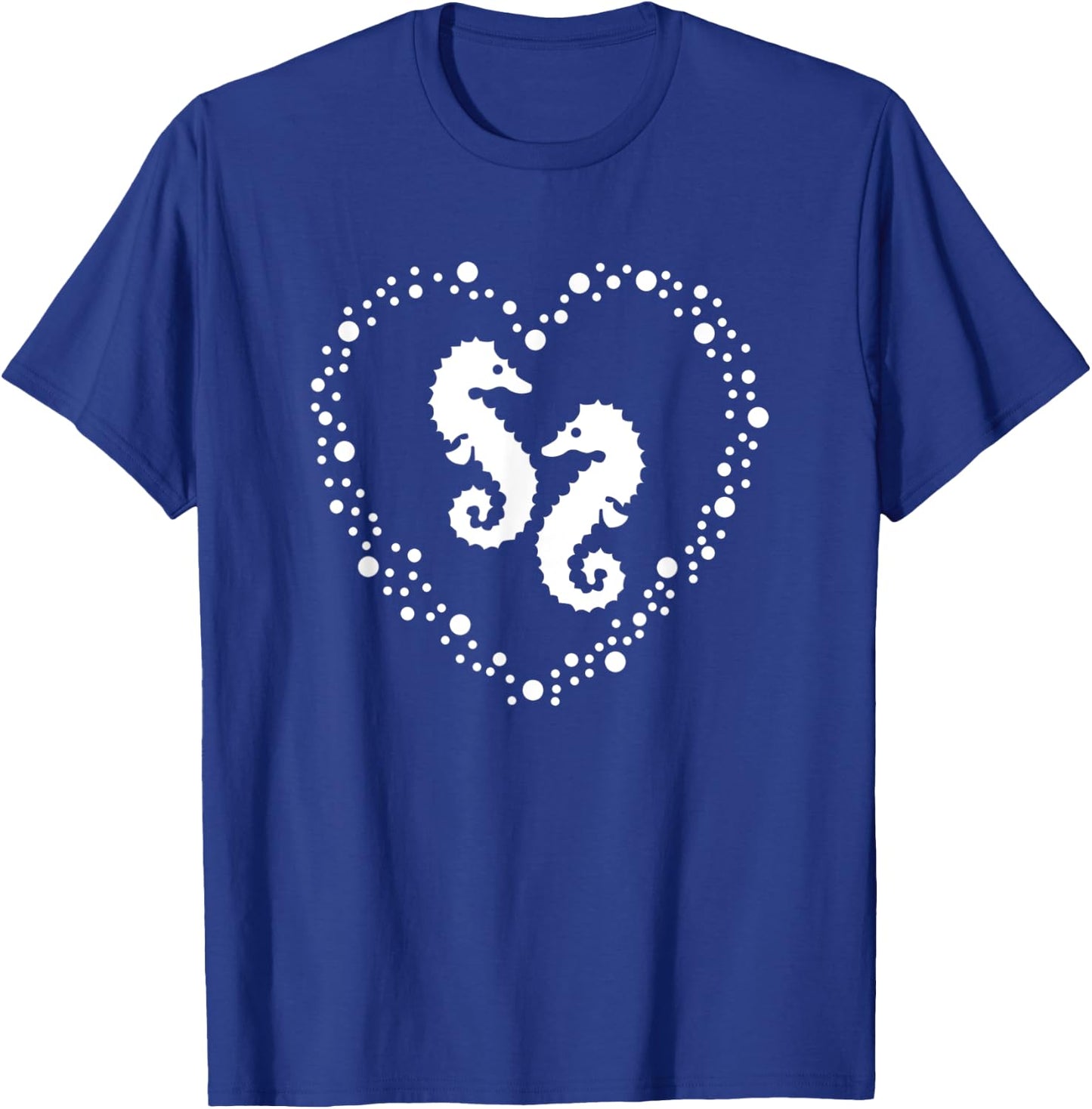 Seahorses in love in bubble heart mystical sea creatures T-Shirt - T-Shirt | Royal