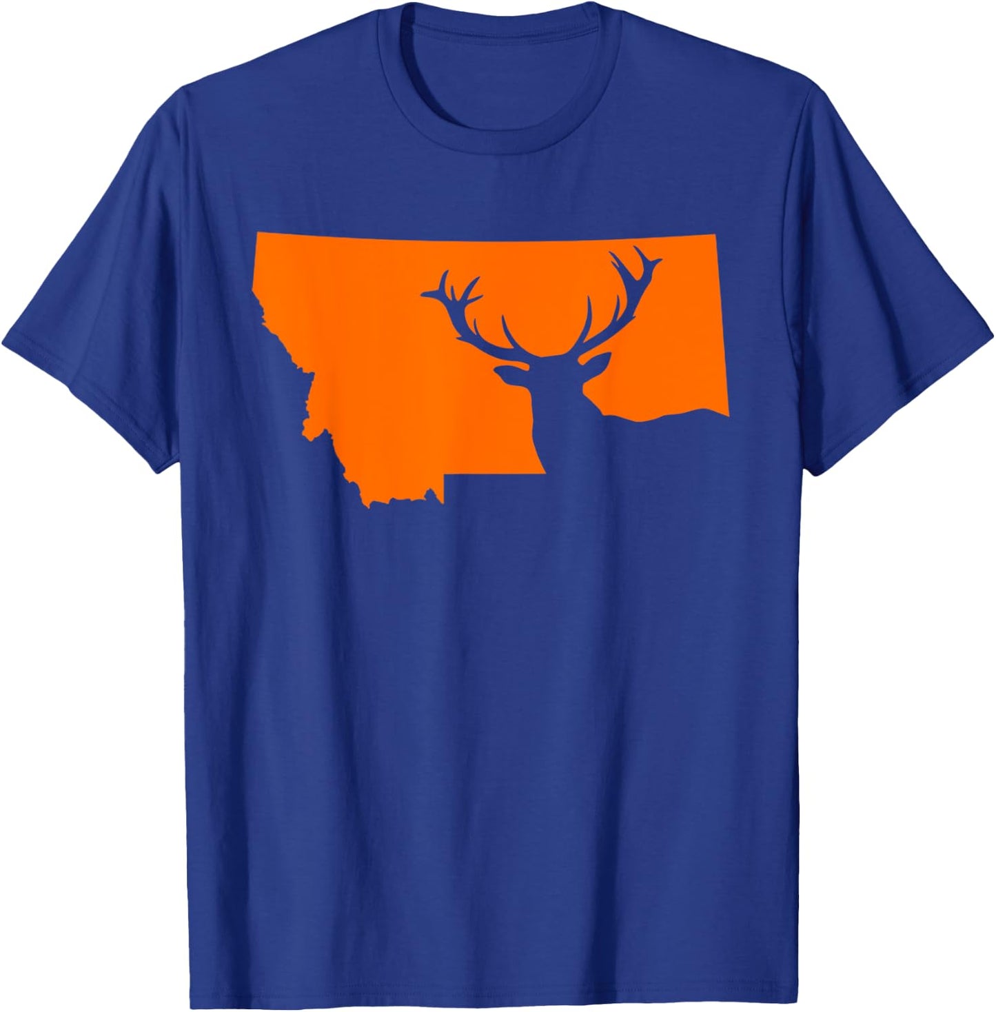 Montana Elk Hunting Cool Montana Hunters Hunting T-Shirt - T-Shirt | Royal