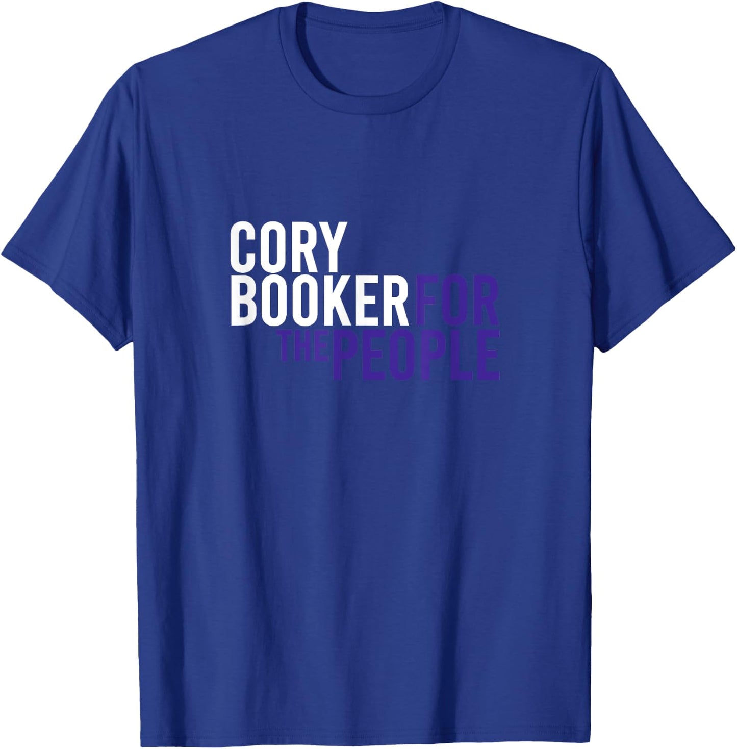 Cory Booker For The People | 2024 Liberal Democrat USA T-Shirt - T-Shirt | Royal