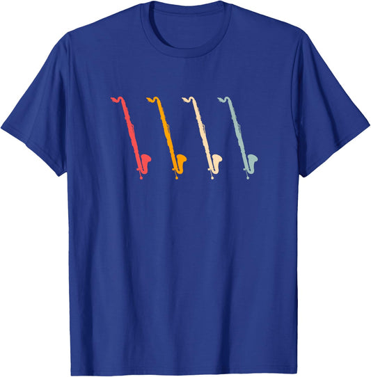 Contrabass Clarinet Retro Bass Clarinet Silhouette T-Shirt - T-Shirt | Royal