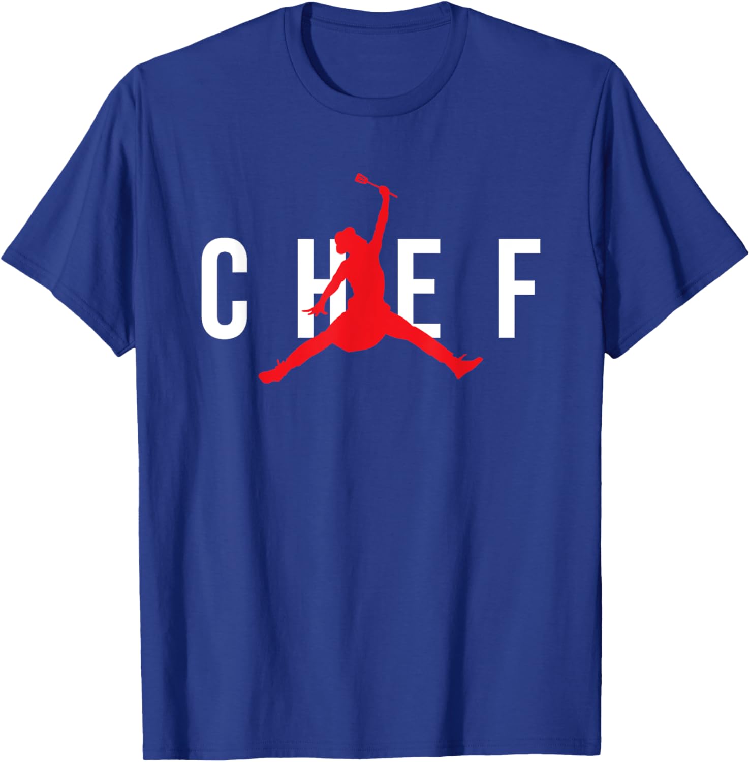 Jumping Chef - Funny Cooking Lover Restaurant Chef Cook T-Shirt - T-Shirt | Royal