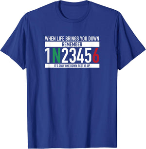 1N23456 Motorcycle Gear Shift Motorcyclist T-Shirt - T-Shirt | Royal