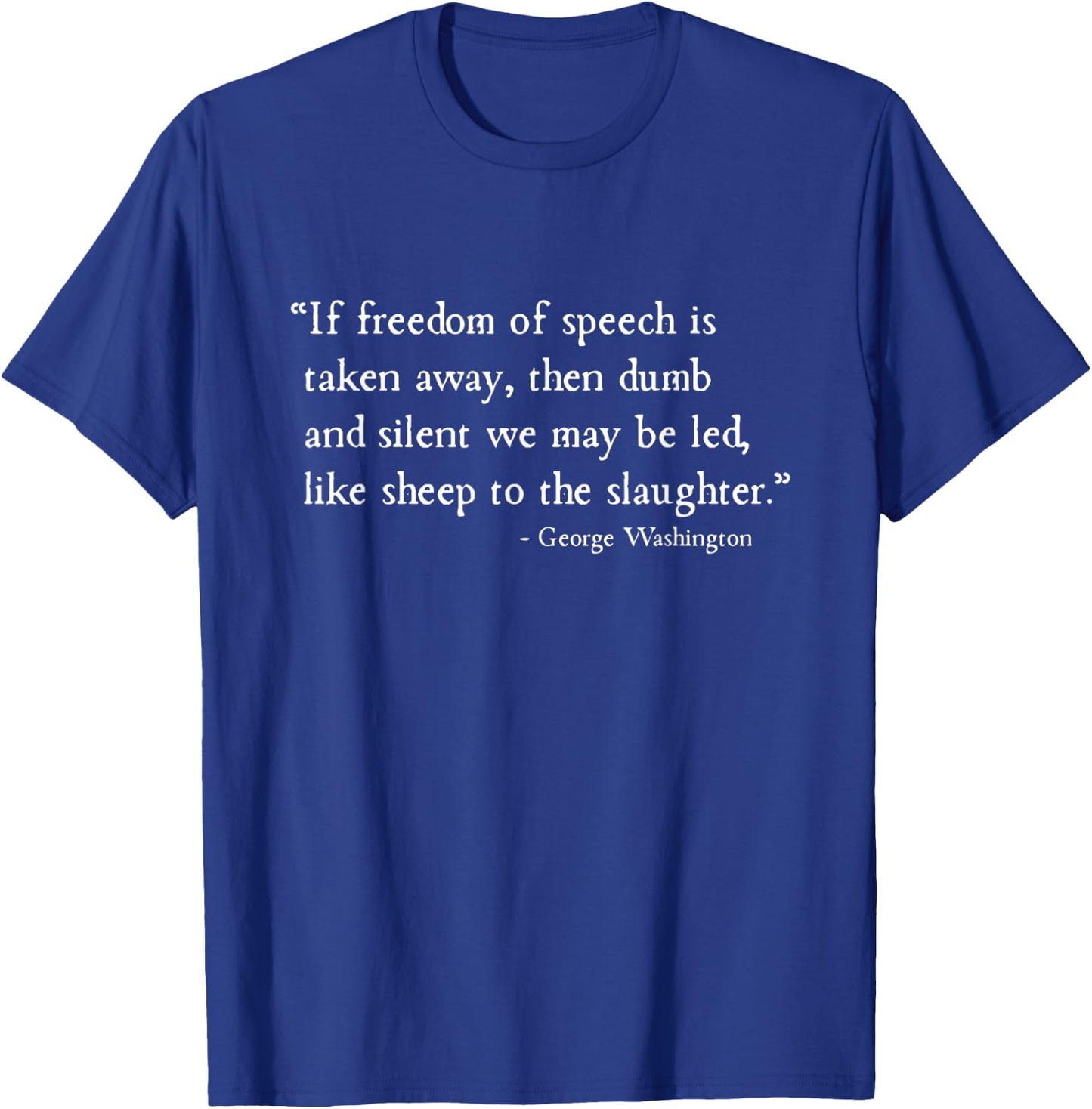 Freedom of Speech Taken Away Sheep to Slaughter Patriotic T-Shirt - T-Shirt | Royal