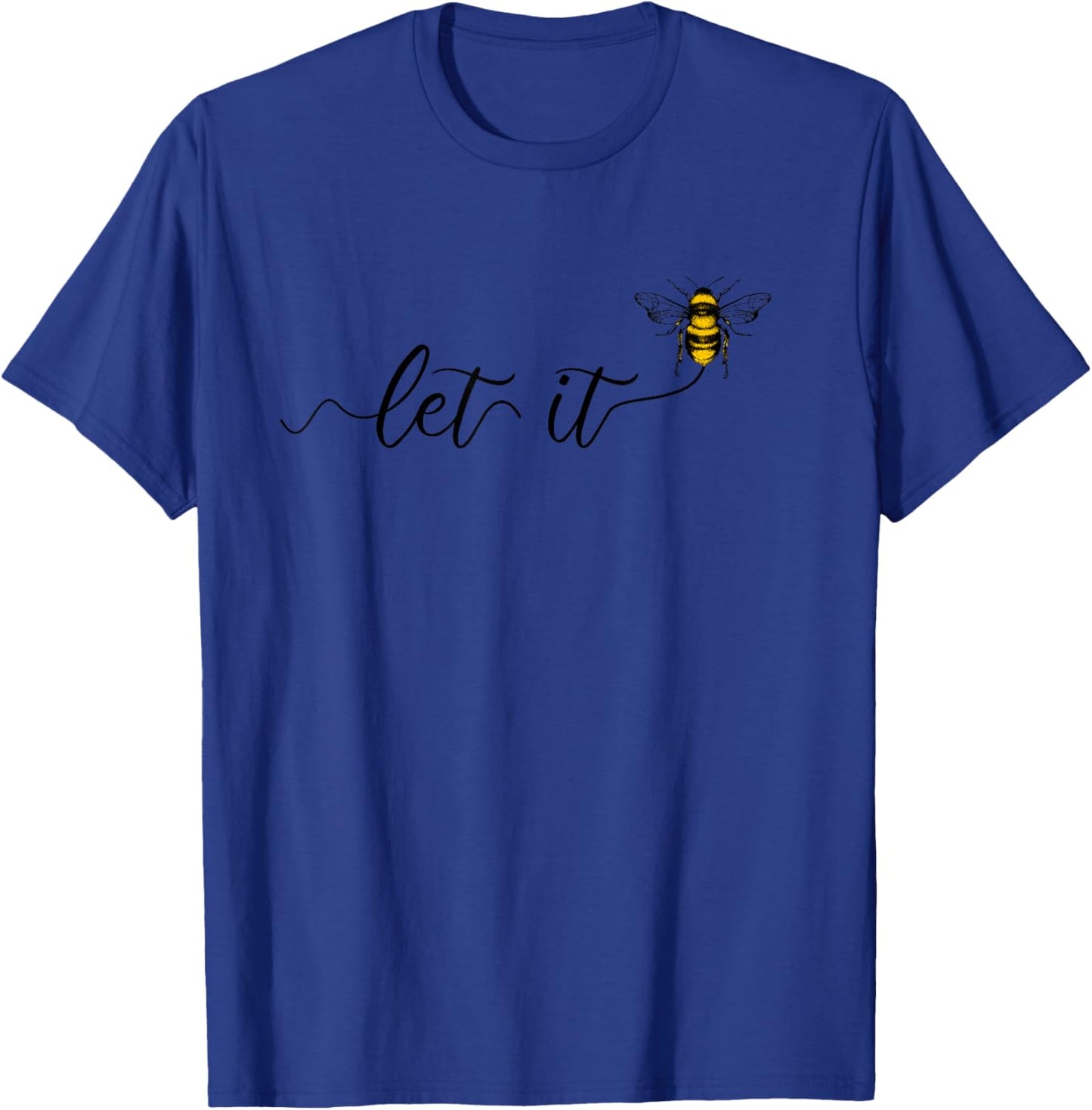 Let It Bee Hand Drawn Cute Bee Beekeeper Line Art Lady T-Shirt - T-Shirt | Royal