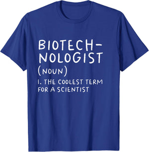 Biotechnologist Definition Funny Scientist Science Teacher T-Shirt - T-Shirt | Royal