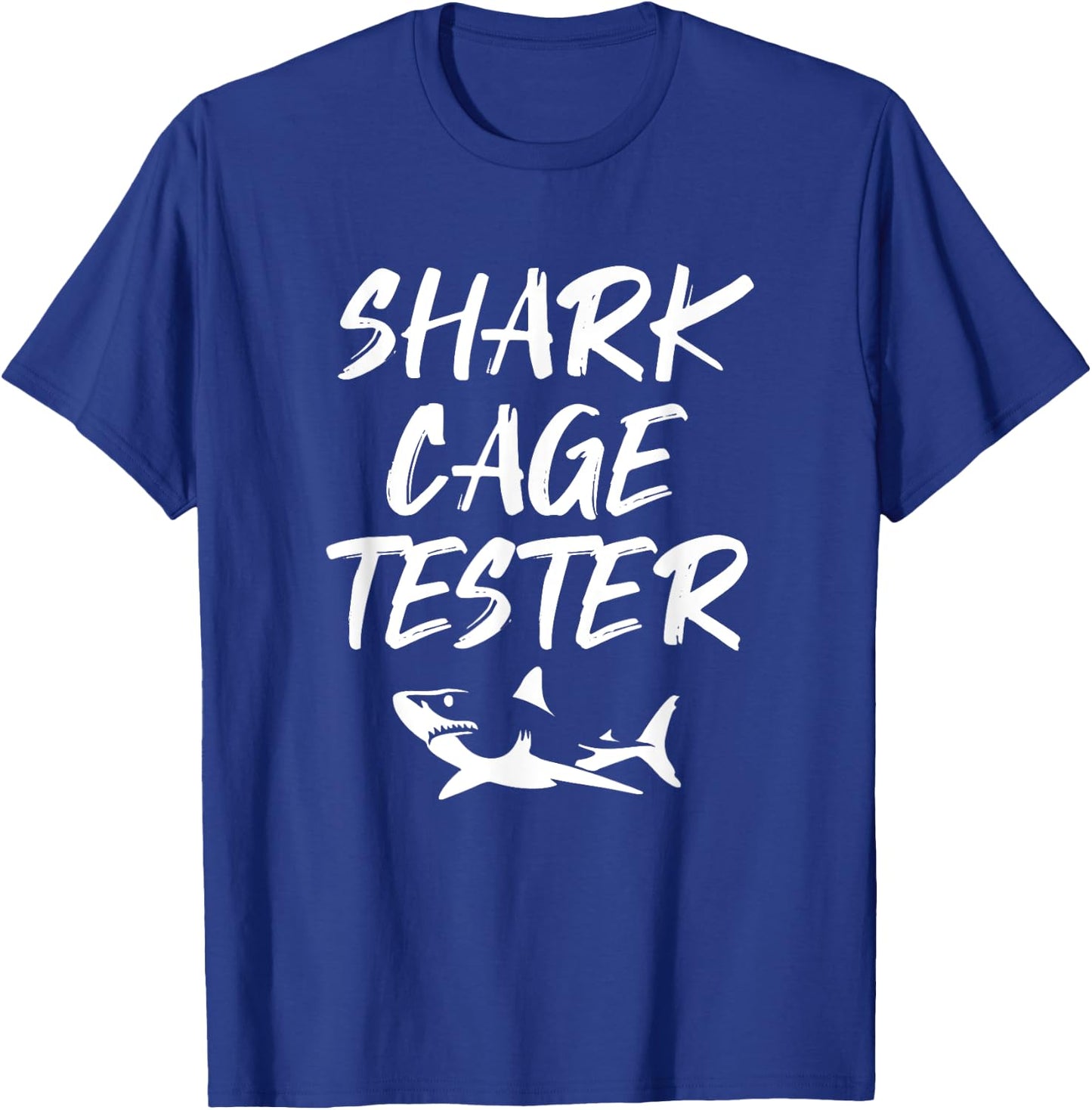 Shark Cage Tester Funny Amputee Joke Handicapped T-Shirt - T-Shirt | Royal