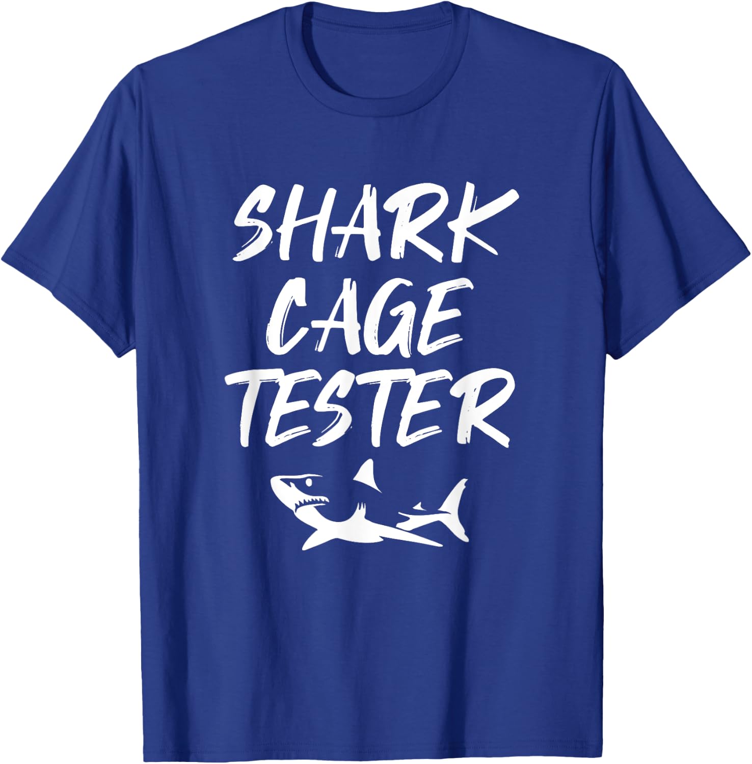 Shark Cage Tester Funny Amputee Joke Handicapped T-Shirt - T-Shirt | Royal