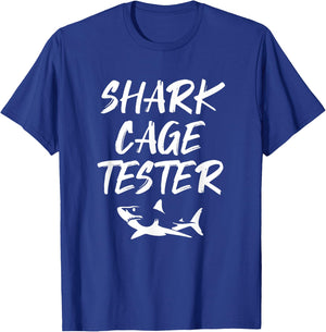 Shark Cage Tester Funny Amputee Joke Handicapped T-Shirt - T-Shirt | Royal