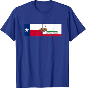 Moving To Texas - Leaving California Funny FLAG Designed T-Shirt - T-Shirt | Royal