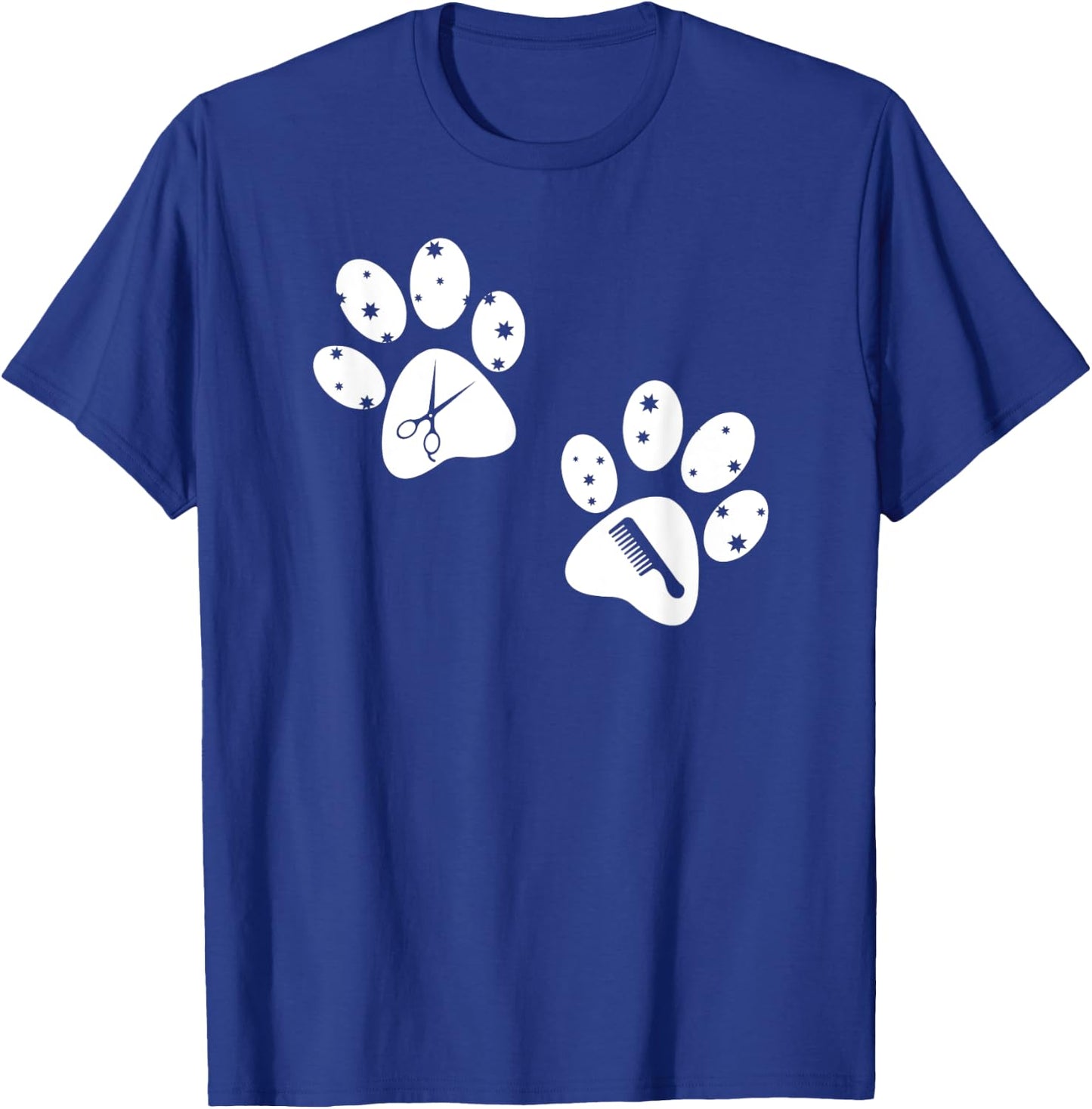 Paw Dog Groomer Shirt Funny Cute Pet Grooming Pet Dog Lover Women T-Shirt - T-Shirt | Royal