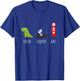 Fossil Fuel Chemistry T-rex Solid Liquid Gas Dinosaur T-Shirt - T-Shirt | Royal