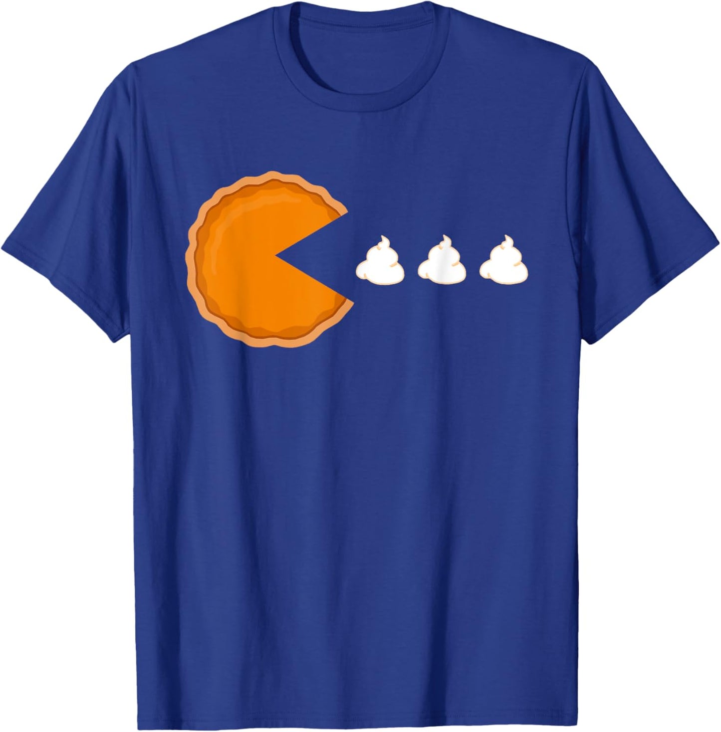 Thanksgiving 2020 Funny Pumpkin Pie Eating Whipped Cream T-Shirt - T-Shirt | Royal