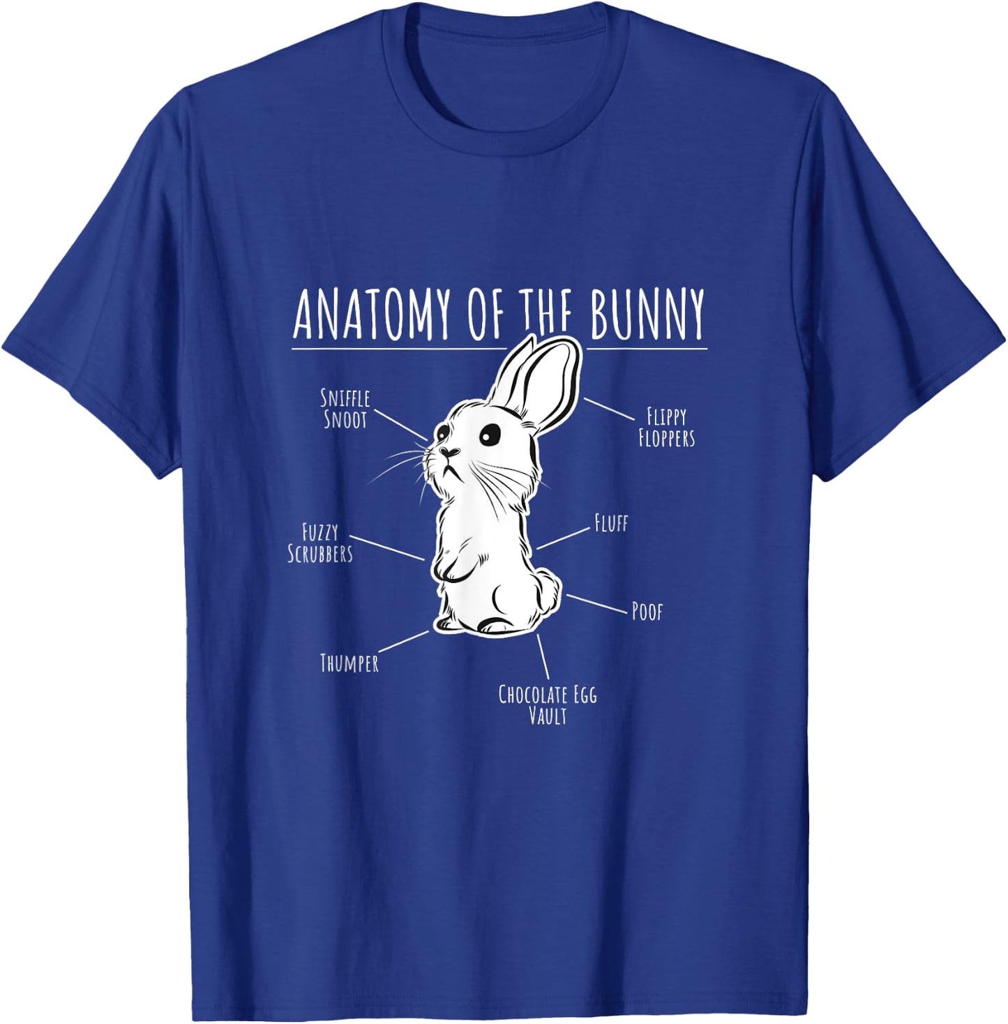 Anatomy Of The Bunny Shirt | Cute Rabbit Pet Love T-Shirt - T-Shirt | Royal