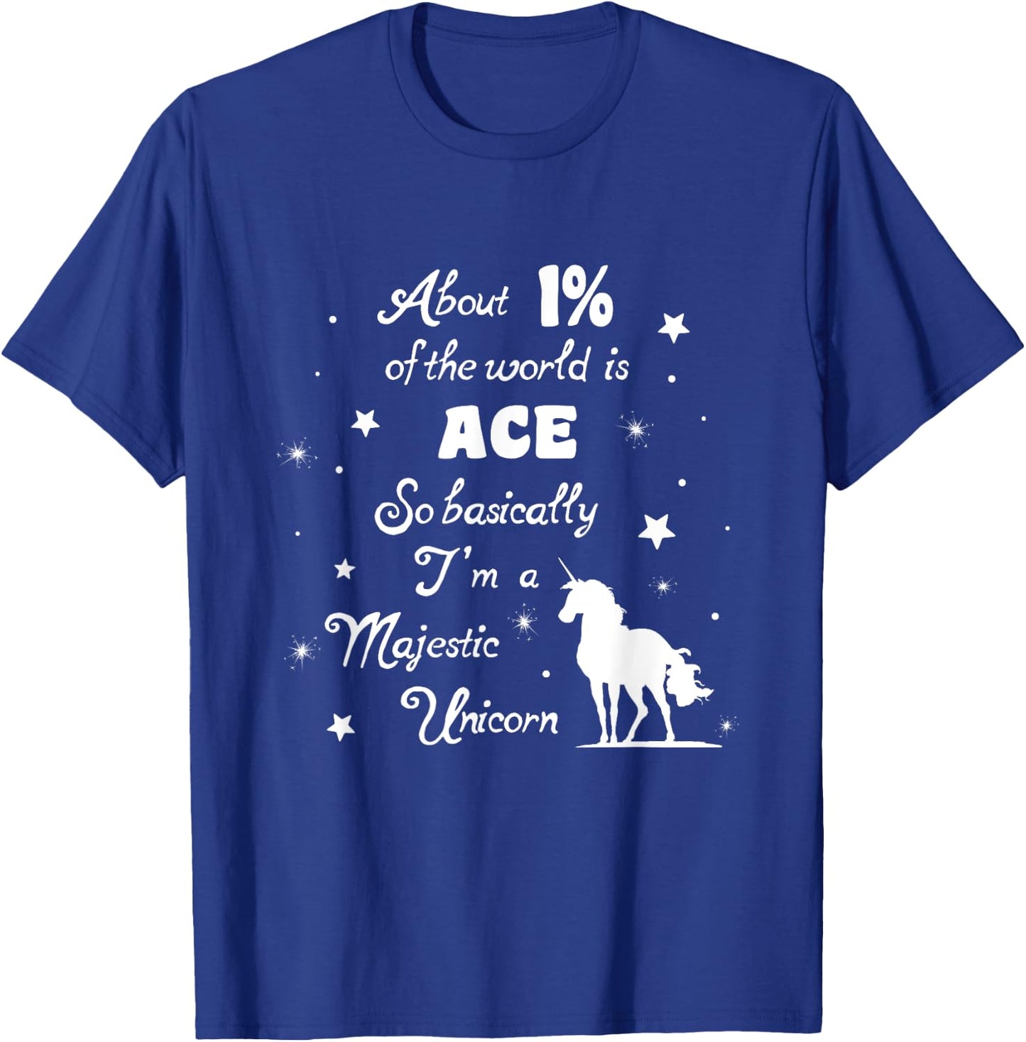 Ace Majestic Unicorn Asexuality Asexual pride T-Shirt - T-Shirt | Royal